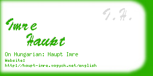 imre haupt business card